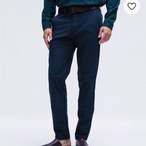 Lululemon Commission Pant Slim Warpstreme 34 inch Navy Blue Sz 34 x 34